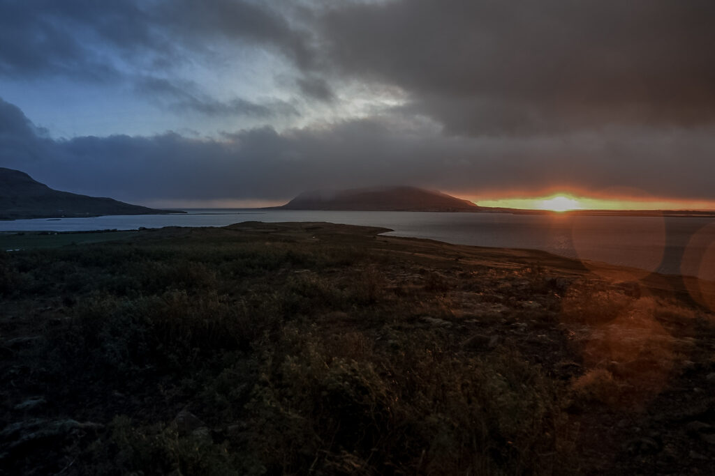 Island Sonnenuntergang Fjord Sunset